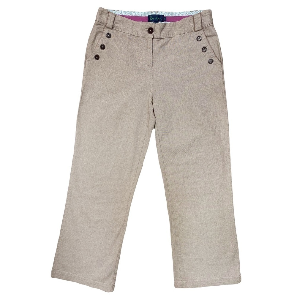 BODEN Trousers Oatmeal neutral color Dress pants Womens size 12 Regular
